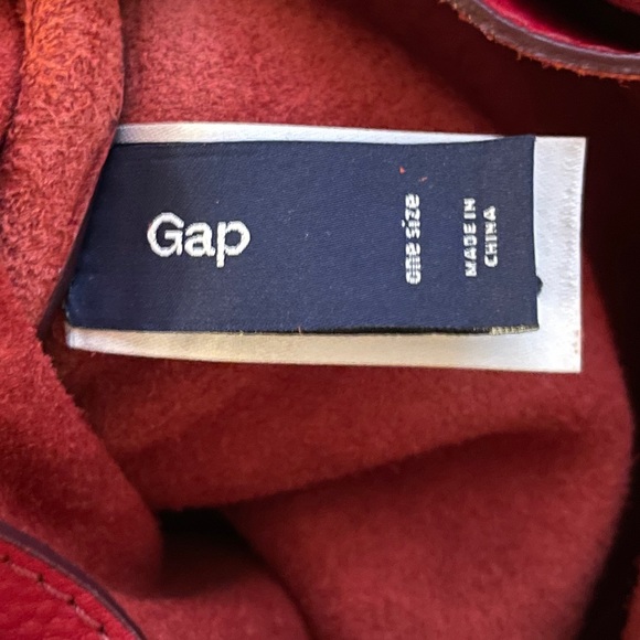 Gap Leather Envelope Style Clutch Deep Red - Picture 7 of 9